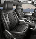 Seat Covers for Silverado/Sierra| Waterproof Leather Pickup Truck Custom Seatcovers Full Set for Chevy Silverado GMC Sierra 2014-2018 1500, 2015-2019 2500HD 3500HD Crew Double Extended Cab by Umbrauto