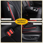 Custom Camry Seat Covers for 2018-2024 Toyota Camry Hybrid - Black+Red | Waterproof Faux Leather Full Coverage, Car Seat Protectors Full Set, Fit Toyota Camry Hybrid LE SE, Airbag Compatible - Image 6