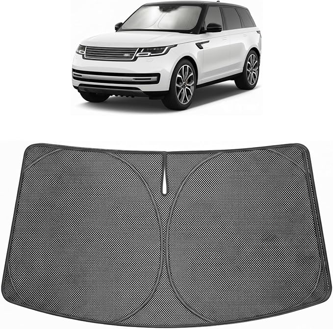 Proadsy Custom Fit 2022-2026 Range Rover Windshield Sun Shade, Blocks Heat | Ice Crystal Micro-Refraction Blocks 99% UV, Drops Cabin Temp 54°F. Foldable Full Coverage for Summer Parking/Camping Privacy by Proadsy