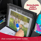 Lusso Gear Kids Travel Tray for Car - Road Trip Essentials for Kids - Car Seat Tray for Toddlers & Kids - for Airplane, Kids Travel Desk, Road Trip Activities (Purple Unicorns) - Image 4