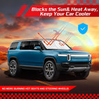 ARISMOTOR Windshield Sun Shade for Rivian R1S R1T 2022-2025 2026 | Custom Fit, Foldable, Front Window Sunshade Sun Visor Protector, Block UV Rays, Keep Car Cooler - Image 7