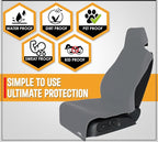 Gear Gray Premium Universal Fit Waterproof Stain Resistant Grey Car Seat Cover Neoprene Non-Slip Bucket Seat Dog Sweat Proof Protector Save Your Leather Cloth Seats Van Truck Auto SUV Sedan - Image 5