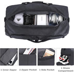 120L Foldable Collapsible Waterproof Travel Duffel Bag for Men and Women | with Shoe Compartment, Black, 34" Duffle for Weekender Gym Sport, Tear Resistant - Image 3