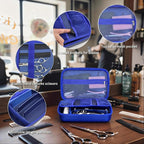 Barber Case for Hair Clippers, for Wahl, for Ufree and for Andis, Case Only | Trimmer Tools Storage Organizer, Easy-Clean PU Interior, for Barbers/Stylists/Pet Groomers, Travel/Home/Salon Use, Blue - Image 6