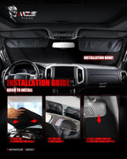 MZS Windshield Sun Shade Compatible with Forester 2019-2025 | 6-Layer Heat Insulation, 99% UV Blocking, Keeps Interior Cool, Full Coverage Visor, Foldable Car Window Sunshade, Storage Bag - Image 7