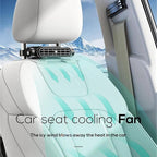 Car Seat Fan for Backseat for Kids, Mini Portable Battery Operated Back Seat Baby Quiet Headrest Neck Cooling AC Fan with 3 Adjustable Wind Speeds for All Cars Vehicle RV Truck(BEIGE) - Image 2