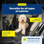PetSafe Happy Ride Quilted Dog Car Seat Cover, Bench, Black | Seat Cover for Back Seat, Scratch-Resistant, Adjustable Straps and Elastic Panels, Machine Washable, Seatbelt Access Zippers - Image 7