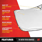 Motor Trend Windshield Sun Shade for Toyota Tundra - Tundra Accessories 2007-2021 - Custom Fit Sun Shade for Car Windshield - Automotive Toyota Truck Window Sunshade Cover for Interior Protection - Image 6