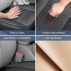 1 Pack Black Ventilated Bottom Car Seat Cover | 3D Air Mesh, PU Leather, Breathable, Front, with Storage pocket, Universal Fit for Car Truck SUV, Easy to Install - Image 4