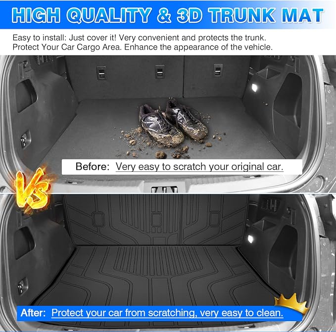 Cartist Cargo Mat Compatible with Ford Edge 2015-2024 Accessories Cargo Liner TPE All Weather Anti-Slip Odorless - Image 7