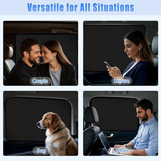 ZATOOTO Magnetic Car Window Shades Rear Window Cover Privacy 21.2×39.3Inch | Light Blocking Sun Shades for Camping, Stay Cool & UV Protection, Rear Window Sunshade for Babies - Image 6