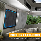EcoNour RV Magnetic Window Shade for Side Door,Foldable UV Protection Cover | Blackout Winnebago Itasca Sunova Class A RV Entry Doors | 4 Hook & Loop Waterproof Oxford Fabric | Large (27" ×18") - Image 5