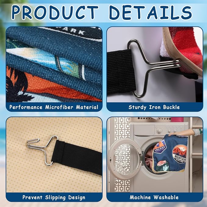 Lonfliness 1PCS Car Seat Cover Towel Non Slip Front Seat Car Seat Towel Athletic Running Towel Washable Seat Cover for Gym Workout Sweat Outdoor Sport Beach Hiking Yoga (National Park) - Image 3