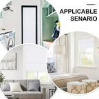 NICETOWN Pure White Magnetic Blacktout Door Curtain for French Window | Room Darkening, Thermal Insulated, Temporary, Roman Roll Up Shade for Glass, Front Back Kitchen Window, 1 Panel, W30 x L72 - Image 7