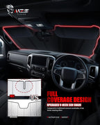 MZS Windshield Sun Shade Compatible with Forester 2019-2025 | 6-Layer Heat Insulation, 99% UV Blocking, Keeps Interior Cool, Full Coverage Visor, Foldable Car Window Sunshade, Storage Bag - Image 5