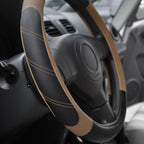 Elantrip Leather Steering Wheel Cover 15 1/2-16 inch Universal Padded Soft Grip Breathable for Car Truck SUV Jeep Anti Slip Brown - Image 4