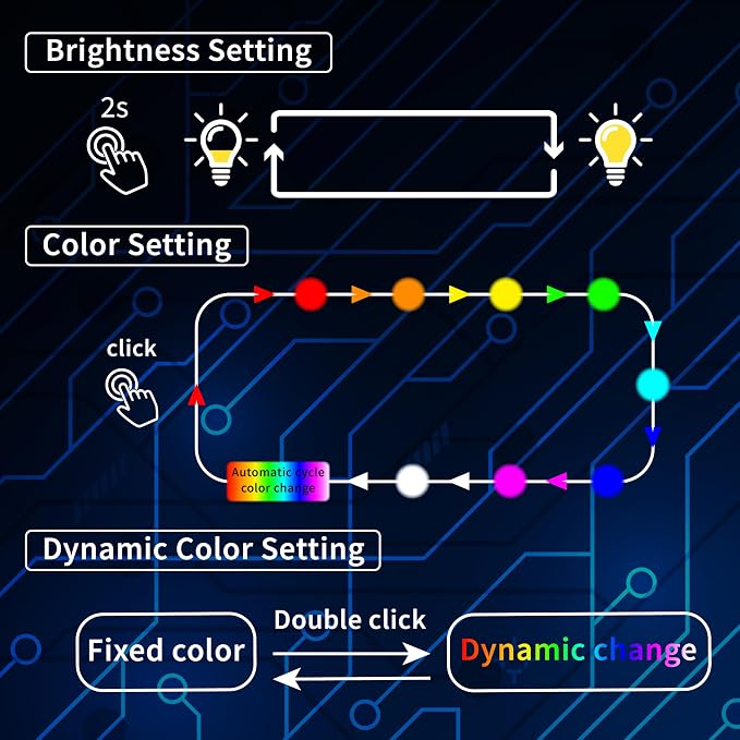 BFXM 2PCS Mini USB Car Light, 5V USB Light for Car, 8 Switchable Colors | Car Lights Interior, USB LED Light, Fit for Car, Laptop Keyboard, Home Office, Plug-and-Play USB Port - Image 5