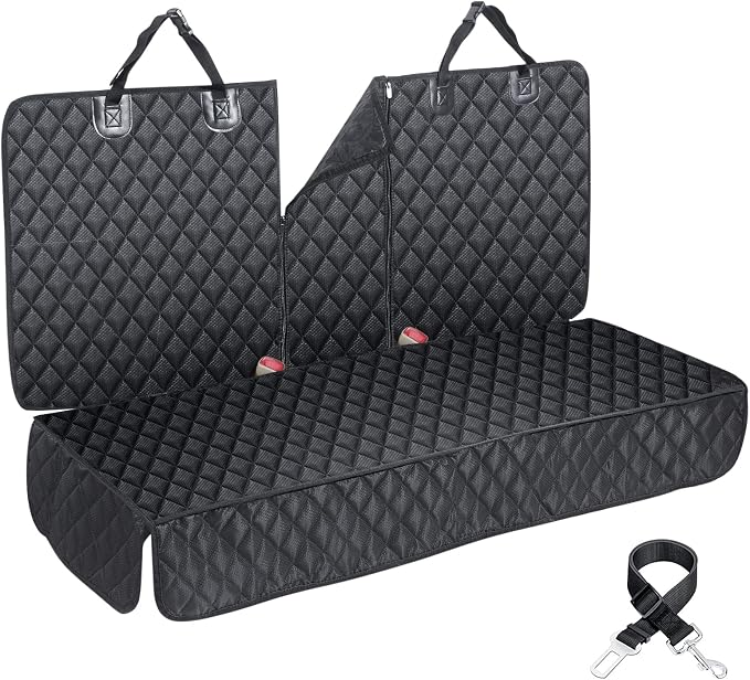 ANOSOSPECIAL Dog Car Seat Cover for Back Seat,Car Seat Protector for Dogs Nonslip Water Proof Universal Fit Dog Car Seat Cover for ISOFIX Truck SUV(Large,Black) by ANOSOSPECIAL