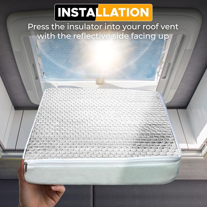 EcoNour RV Vent Insulator, 14" x 14" RV Skylight Cover Reflective Insulation - Image 8