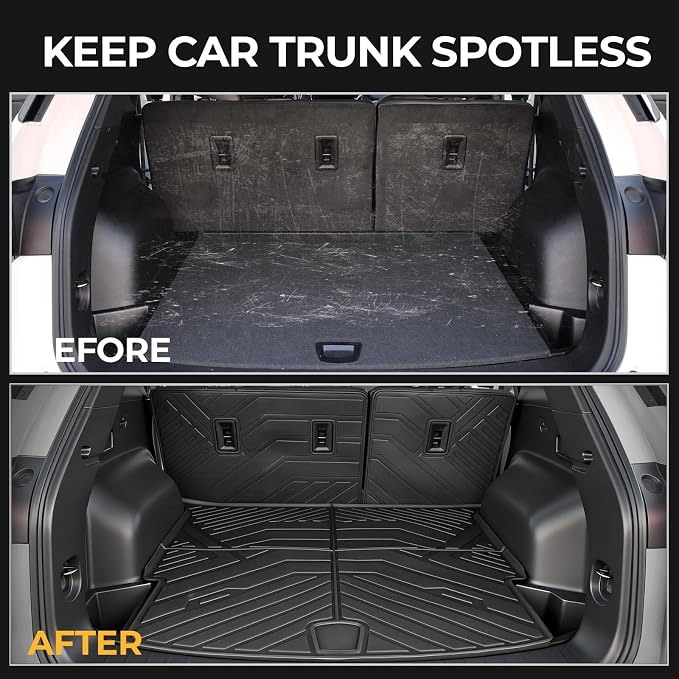 Floor Mats for 2019-2026 Chevy Blazer Accessories (Not for EV) | Full-Coverage Set with Cargo Liner & Backrest Protector, Odorless & Durable, All-Weather Protection, 3D Laser Fit - Image 6