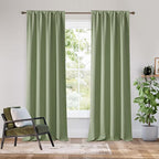 RYB HOME Bedroom Blackout Curtains 80 inches Long, 100% Blackout | Thermal Insulated, Noise Reducing, Curtains for Living Room Nursury, For Sleep, W42 x L80, Biscotti Beige by RYBHOME