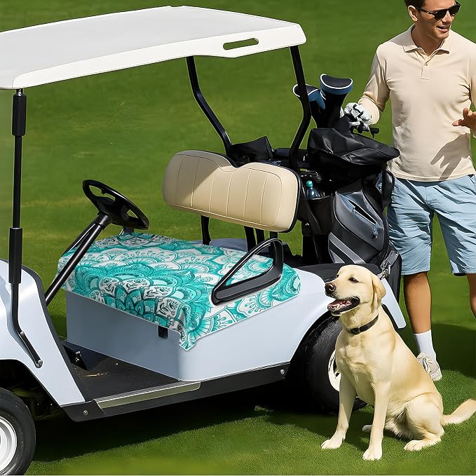 Golf Cart Seat Covers Club Car Golf Cart Accessories for Men Women Golf Carts Seat Towel Blanket 2-Seat Golf Cart Decorations - Image 6
