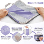 OlarHike 10 Set Compression Packing Cubes for Travel Essentials,Compressible Expandable Space Saver Bags for Organizing Clothes,Luggage Suitcase Garment Bags with Over 1000 pcs Mesh Holes(Purple Gray) - Image 6