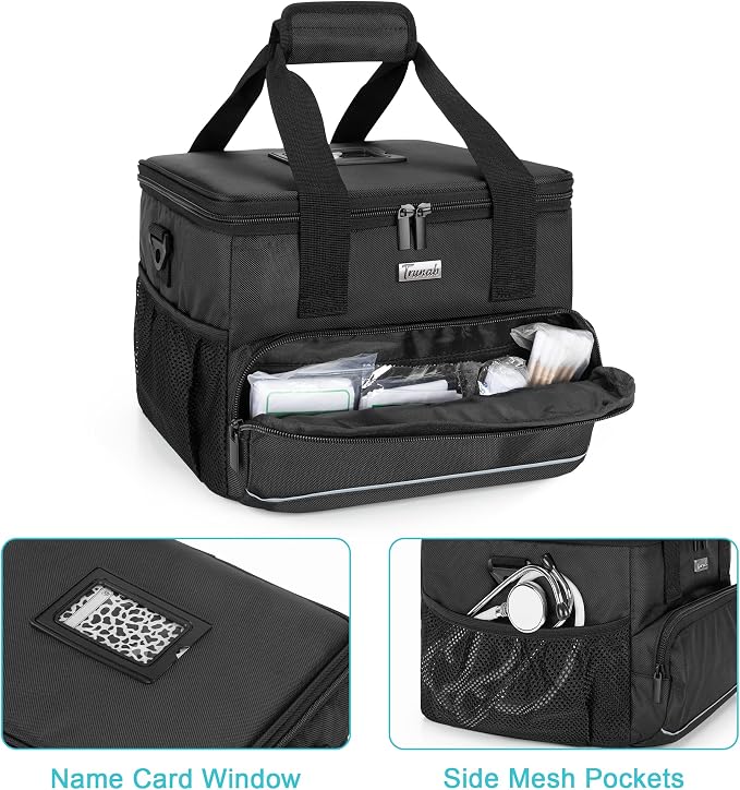 Trunab Insulated Medical Bag with Dividers, Medicine Pouch, Black | Empty Bag for Custom Setup, Ideal for Home, Travel and Camping - Image 4