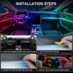 Acrylic Interior Car LED Strip Light with Wireless APP, RGB Dreamcolor 5 in 1 Ambient Lighting Kits, 16 Million Colors Sound Active Function Car Neon Lights, Sync to Music (dreamcolor 5 in 1) - Image 6