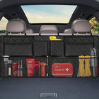 Femuar Car Trunk Organizer, Large Capacity Backseat Trunk Organizer (42"*18"), Collapsible Car Storage Bag with 8 Pockets, SUV/MPV/Truck - Black - Image 7