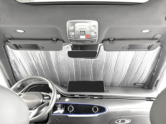 YelloPro Custom Fit Reflective Front Windshield Sunshade for 2004 2005 2006 2007 2008 2009 2010 Toyota Sienna Minivan, Sun Protection UV Reflector Accessories [Made in USA] - Image 3