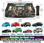 Socira Funny Donkey Car Windshield Sun Shade Umbrella Automotive Windshield Sunshade Foldable Front Car Accessories Interior Decor to Keep Vehicle Cool for Most Vehicles 57'' X 30'' - Image 3