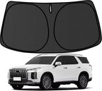 Palisade Windshield Sun Shade for Hyundai Palisade 2020-2024 2025 Blocks UV Rays Accessories,1:1 Custom Foldable Thickened Wear-Resistant Front Window Sunshade Visor,Keeps Your Car Cooler by Achaltiza