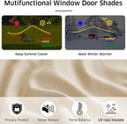 NICETOWN Biscotti Beige Magnetic Blackout Door Blinds, No Drill Roman Shade | Front French Door Curtain for Window, Thermal Insulated Light Blocking Shades, Sidelight Glass, 24" W x 64" L, 1 Panel - Image 5