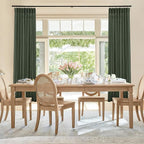 RYB HOME Linen Sheer Curtains 2 Panels for Living Room, Semi Transparent Privacy Drapes with Rod Pocket Farmhouse Style Window Treatments for Bedroom, Hunter Green, 52" W x 95" L - Image 8