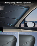 Windshield Sun Shade Umbrella for Mercedes-Benz GLE SUV 2016-2019,Foldable Car Accessories Front Window Sunshade, Titanium Silver Coating for UV Ray Block,Keep Car Cool UDS - Image 3