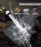 All Weather Floor Mats Floor Liner Waterproof Rug for Ford Ranger 2019-2023 | 3D Laser Precision Fit Waterproof Durable Non-slip Odorless Front Rear Full Sets Trunk Tray Carpet Liners Accessories - Image 5