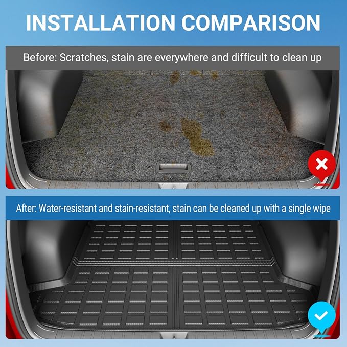 Xipoo Cargo Mats Compatible with 2022 2023 2024 2025 2026 Tucson | Rear Trunk Mats Trunk Liner Replacement for 2022 2023 2024 2025 2026 Tucson Accessories - Image 3