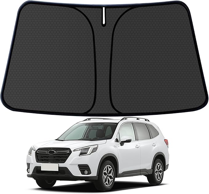 Forester Windshield Sun Shade for Forester 2019-2024 2025 Blocks UV Rays Accessories,1:1 Custom Foldable Thickened Wear-Resistant Front Window Sunshade Visor,Keeps Your Car Cooler by Achaltiza