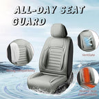 Fit Highlander Car Seat Covers for Toyota Highlander 2007-2025 2026 -Premium Leather, Waterproof，Breathable，All-Weather Seat Cushion Protecto & Airbag Compatible, 2 Front Seat Gray - Image 2