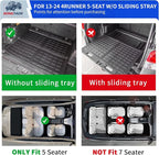 Rongtaod Floor Mats Set for 2013-2024 Toyota 4Runner 5 Seats | without Sliding Tray, Trunk Mat Cargo Mat Cargo Liner TPE All Weather Back Seat Cover Protector 2023 4 Runner Accessories - Image 7