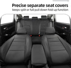 Lolcar Custom Fit Civic Seat Cover Full Set for Honda Civic 4 Door Sedan-Only (2022 2023 2024 EX)&(2025-2026 Sport),5-Seats Full Set,Leather Seat Protector (Black) - Image 8
