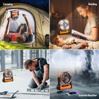 20000mAh Battery Powered Camping Fan, 58Hrs Rechargeable Portable Fan, 400LM Light, 360° Hook, Whisper Quiet Battery Operated Fan for Outdoor Car Travel Gear Essentials Power Outages Co-brand AMACOOL - Image 7