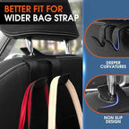 Car Headrest Hooks for Purses and Bags, Upgraded 2 in 1 Cars Back Seat Head Rest Hanger Vehicle Leather Organizer Storage Holder Hook Matching Cars Interior, 2-Pack, Beige - Image 4