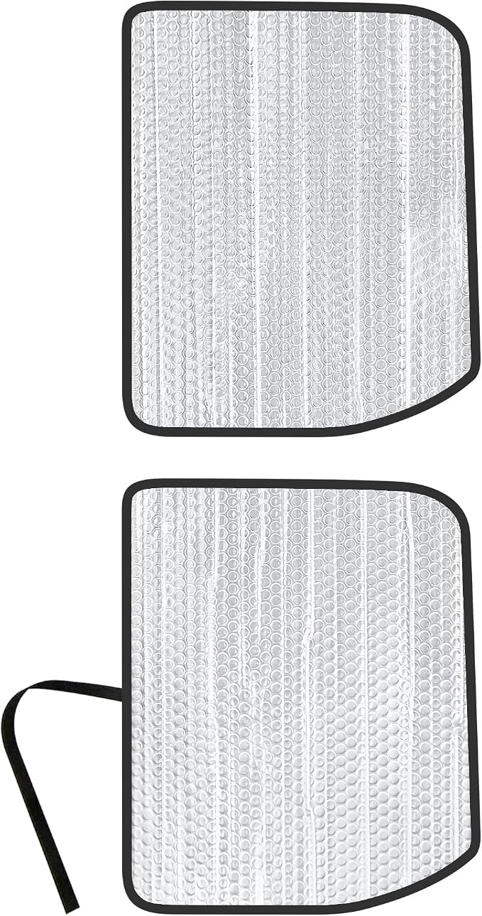 Rear Side Sunshade (2PCS) for 2019-2026 Chevrolet Silverado 1500 Double Cab | Pickup Truck - 4Dr Double Cab | UV Reflector Sun Protector Privacy Multi-Layer Insulated Blockout Accessories [Made in USA] by YelloProAutomotive