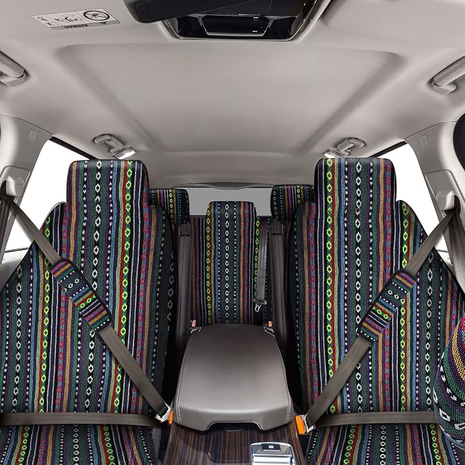 Frienda 14 Pcs Baja Saddle Blanket Car Seat Covers Full Set,Stylish Style - Image 4