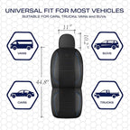 Skechers Air-Cooled Memory Foam Seat Covers,Mesh Thick Car Seat Covers,Piping Leather Car Seat Covers Front Seats,Airbag Compatible,Automotive Comfort Universal Fit Most Cars,Vans,Truck,SUV,Blue - Image 5