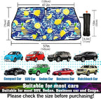CHILL·TEK Funny Car Windshield Sun Shade Umbrella, Yellow Lemon Car Sun Shade Umbrella, Block UV Rays Heat Foldable Windshield Umbrella Sun Visor Protector - Keep Vehicle Cool for Cars SUV - Image 5