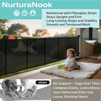 200 Inch Extra Wide Retractable Baby Gate,Mesh Baby Gate or Mesh Dog Gate,34" Tall,Child Safety Gate for Doorways, Stairs, Hallways, Indoor or Outdoor - Image 4
