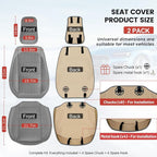 2 Pack Gray Ventilated Cooling Car Seat Covers for Summer | 3D Air Mesh, PU Leather, Breathable, with Storage pocket, Non-slip, Universal Fit for Car Truck SUV, Easy to Install - Image 2
